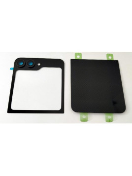 Tapa trasera o tapa bateria negra para Samsung Galaxy Z Flip 6 5G F741 con lente de camara