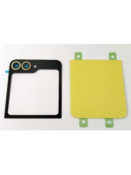 Tapa trasera o tapa bateria amarilla para Samsung Galaxy Z Flip 6 5G F741 mas lente de camara