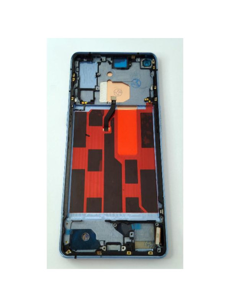 Pantalla lcd para Oppo Reno 4 Pro 5G CPH2089 mas tactil negro con marco azul calidad Oled