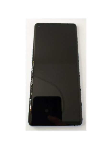 Pantalla lcd para Oppo Reno 4 Pro 5G CPH2089 mas tactil negro con marco azul calidad Oled