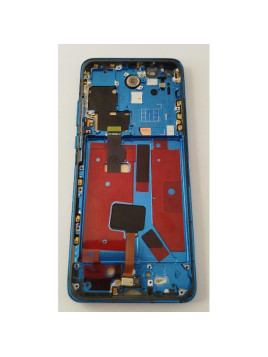 Pantalla lcd para Huawei P40 Pro mas tactil negro con marco azul compatible TFT