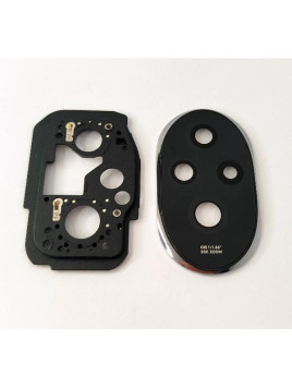 Cristal de camara para Honor 200 5G con marco blanco calidad premium