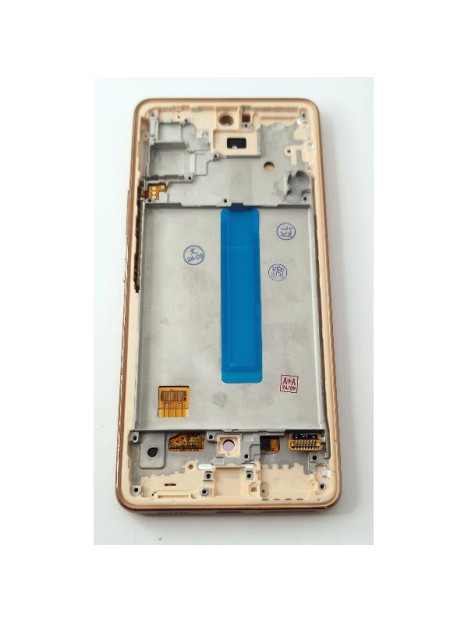 Pantalla lcd para Samsung Galaxy A53 5G A536 mas tactil negro con marco dorado calidad Oled