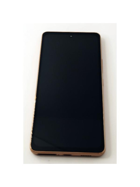 Pantalla lcd para Samsung Galaxy A53 5G A536 mas tactil negro con marco dorado calidad Oled