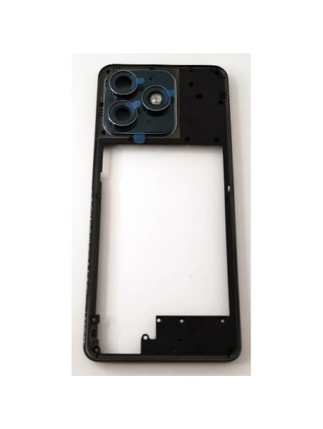 Carcasa o marco central negro con cristales de camara para Ulefone Note 18 Ultra 5G