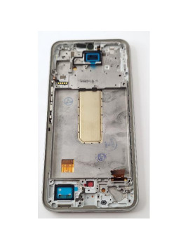 Pantalla lcd para Samsung Galaxy A34 5G A346 mas tactil negro con marco plata calidad Oled