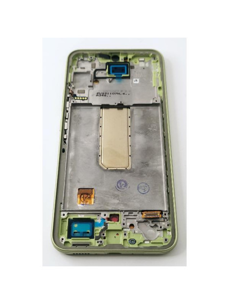 Pantalla lcd para Samsung Galaxy A34 5G A346 mas tactil negro con marco verde calidad Oled