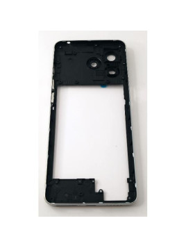 Carcasa o marco central plata para Ulefone Note 18 Ultra 5G con cristal de camara