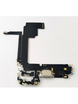 Flex puerto de carga blanco para Iphone 15 Pro Max compatible