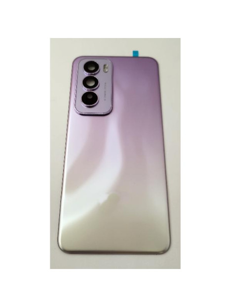 Tapa trasera o tapa bateria morada para Oppo Reno 12 Pro 5G con cristal de camara