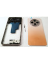 Tapa trasera o tapa bateria naranja para Oppo Reno 12 F 5G con cristal de camara