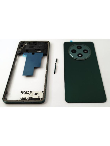 Tapa trasera o tapa bateria verde para Oppo Reno 12 F 5G con cristal de camara