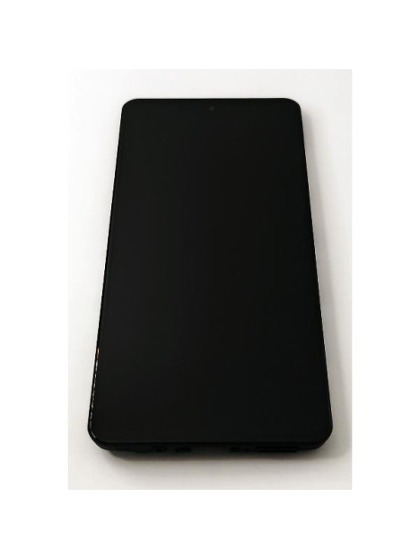 Pantalla lcd para Samsung Galaxy M55 5G mas tactil negro con marco negro calidad premium