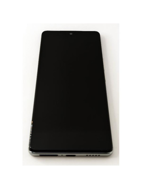 Pantalla lcd para Vivo V29 mas tactil negro con marco plata compatible TFT