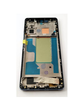 Pantalla lcd para Vivo V29 mas tactil negro con marco azul compatible TFT