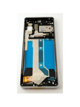 Pantalla lcd para Sony Xperia 10 IV mas tactil negro con marco plata calidad premium