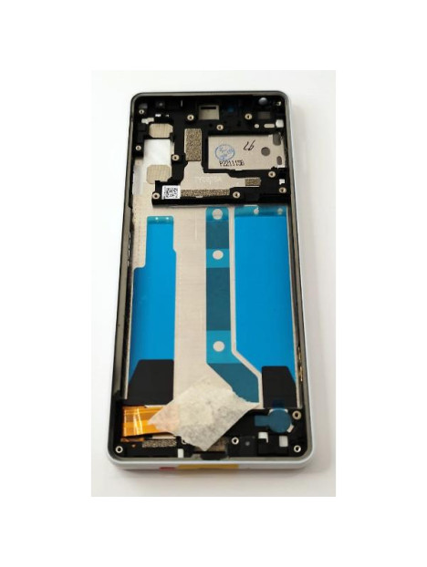 Pantalla lcd para Sony Xperia 10 IV mas tactil negro con marco plata calidad premium