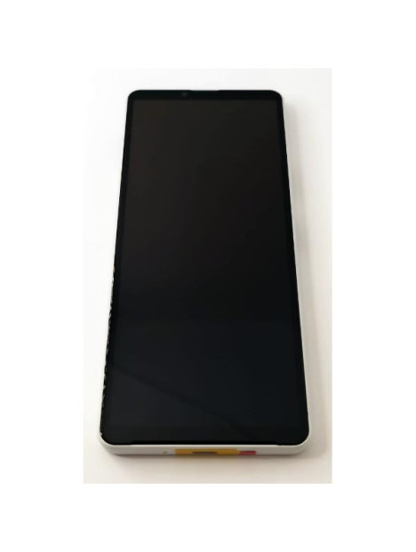 Pantalla lcd para Sony Xperia 10 IV mas tactil negro con marco plata calidad premium
