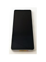 Pantalla lcd para Sony Xperia 10 IV mas tactil negro con marco plata calidad premium