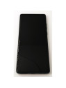 Pantalla lcd para Motorola Edge 50 Fusion 5G mas tactil negro con marco azul calidad premium