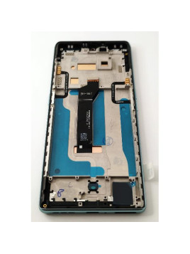 Pantalla lcd para Cubot Hafury Meet mas tactil negro con marco verde calidad premium