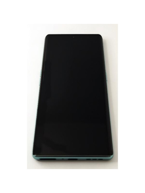 Pantalla lcd para Cubot Hafury Meet mas tactil negro con marco verde calidad premium