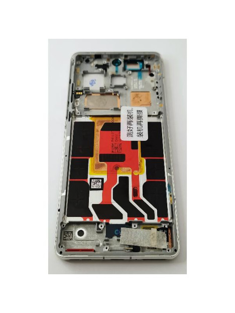 Pantalla lcd para Oneplus 12 5G mas tactil negro con marco blanco calidad premium