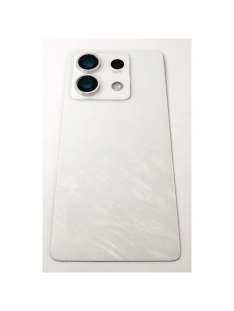 Tapa trasera o tapa bateria blanca para Xiaomi Redmi Note 13 5G con cristal de camara