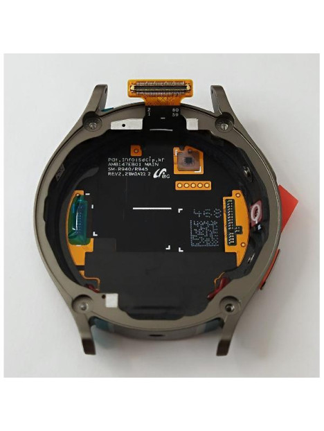 Pantalla Lcd para Samsung Galaxy Watch 7 44mm L310 mas tactil negro con marco verde GH97-29845A Service Pack