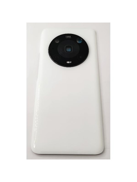 Tapa trasera o tapa bateria blanca para Huawei Honor Magic 4 Pro 5G con cristal de camara plata