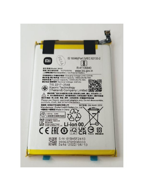 Batería BN5F 5000mAh para Xiaomi Redmi A2 A2 Plus Poco C51 1330101000106B Service Pack