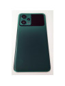 Tapa trasera o tapa bateria verde para Xiaomi Poco X5 5G con cristal de camara