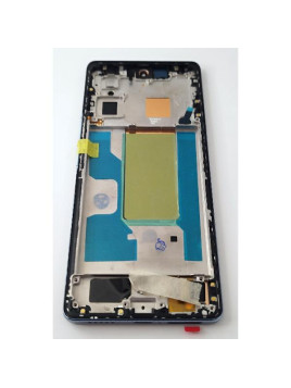 Pantalla lcd para Vivo V29 mas tactil negro con marco azul compatible Oled