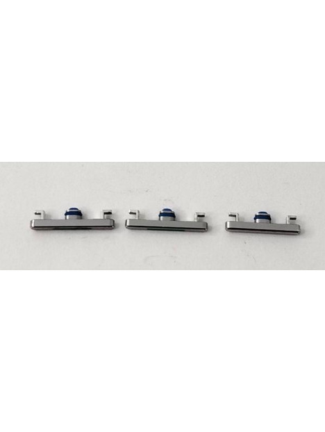 Set de 3 Botones laterales blancos para Oppo Find X5 CPH2307 calidad premium