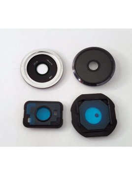 Cristal de camara con marco negro para Xiaomi Poco F6 5G calidad premium