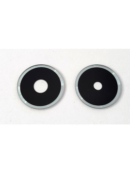 Set de 2 cristales de camara pequeños azules para Xiaomi Redmi 14C calidad premium