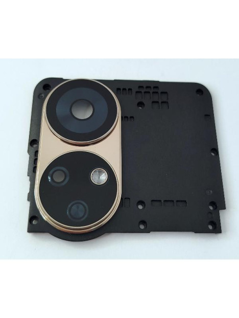 Cristal de camara con marco dorado para Ulefone Note 17 Pro calidad premium