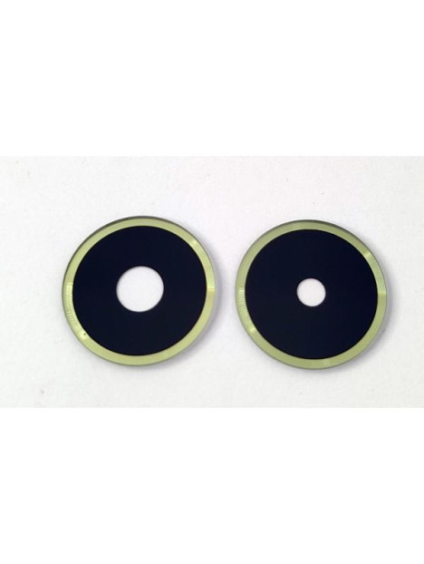 Set de 2 cristales de camara pequeños verde para Xiaomi Redmi 14C calidad premium