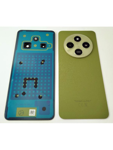 Tapa trasera o tapa bateria verde para Xiaomi Redmi 14C con cristal de camara