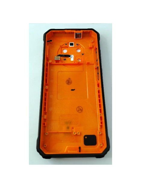 Tapa trasera o tapa bateria con carcasa central naranja para Oukitel G1