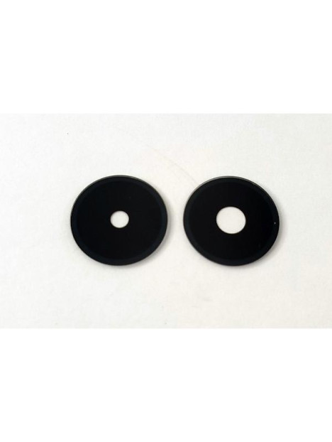 Set de 2 cristales de camara pequeños negros para Xiaomi Redmi 14C calidad premium