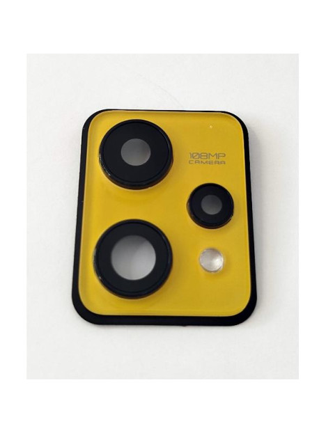 Cristal de camara con marco amarillo para Realme 9 4G calidad premium