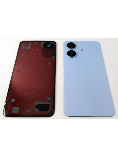 Tapa trasera o tapa bateria azul para Realme C61 4G RMX3933 con cristal de camara