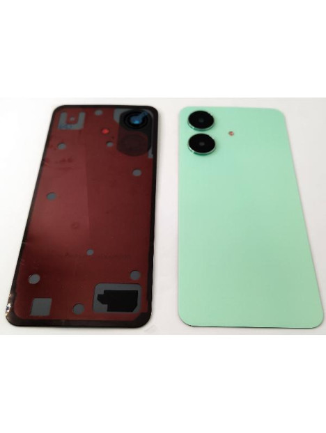 Tapa trasera o tapa bateria verde para Realme C61 4G RMX3933 con cristal de camara