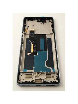 Pantalla lcd para Motorola Edge 50 Fusion 5G XT2429 mas tactil negro con marco azul claro calidad premium