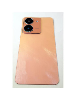 Tapa trasera o tapa bateria rosa para Vivo Y36 con cristal de camara