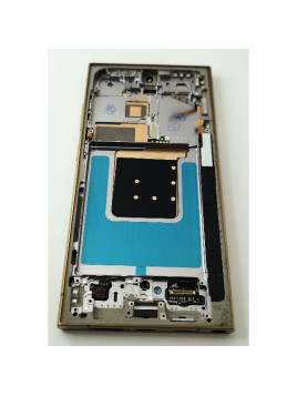 Pantalla lcd para Samsung Galaxy S24 Ultra S928 mas tactil negro con marco naranja calidad premium