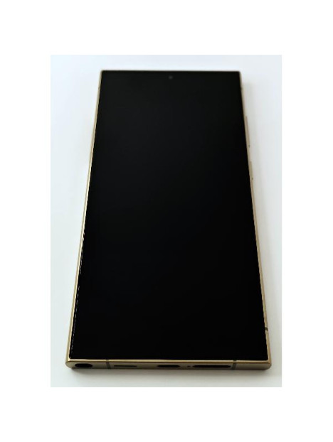 Pantalla lcd para Samsung Galaxy S24 Ultra S928 mas tactil negro con marco naranja calidad premium