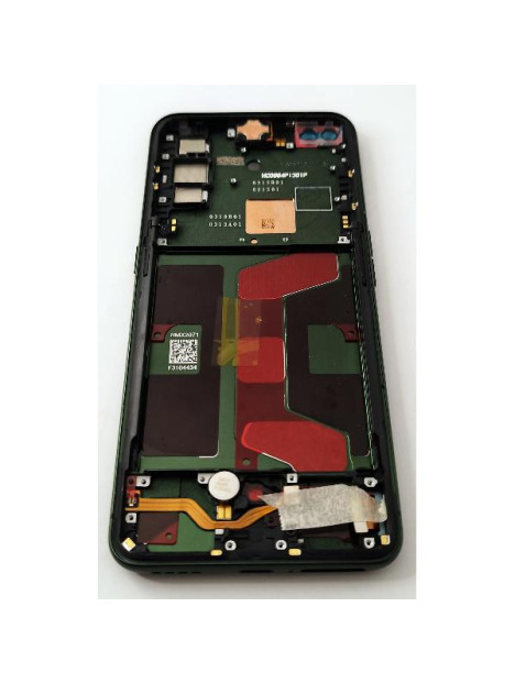 Pantalla lcd para Realme x50 Pro 5G mas tactil negro con marco verde compatible TFT