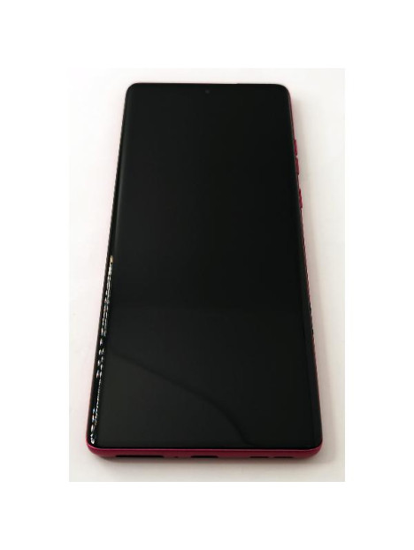 Pantalla lcd para Motorola Edge 50 Fusion 5G XT2429 mas tactil negro con marco rosa calidad premium